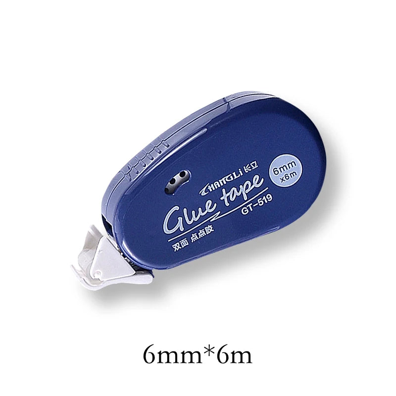 JIANQI 6m*6mm Double Sided Adhesive Dots Glue Tape DIY Scrapbooking Collage Photo Album School Stationery Supplies Roller Tape