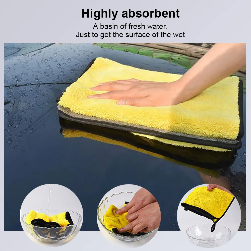 5/10/15/20pc Microfiber Car Cleaning Towel/ Multipurpose High Water Absorption Car Wash Towel/ Kitchen Cleaning Washing Cloth