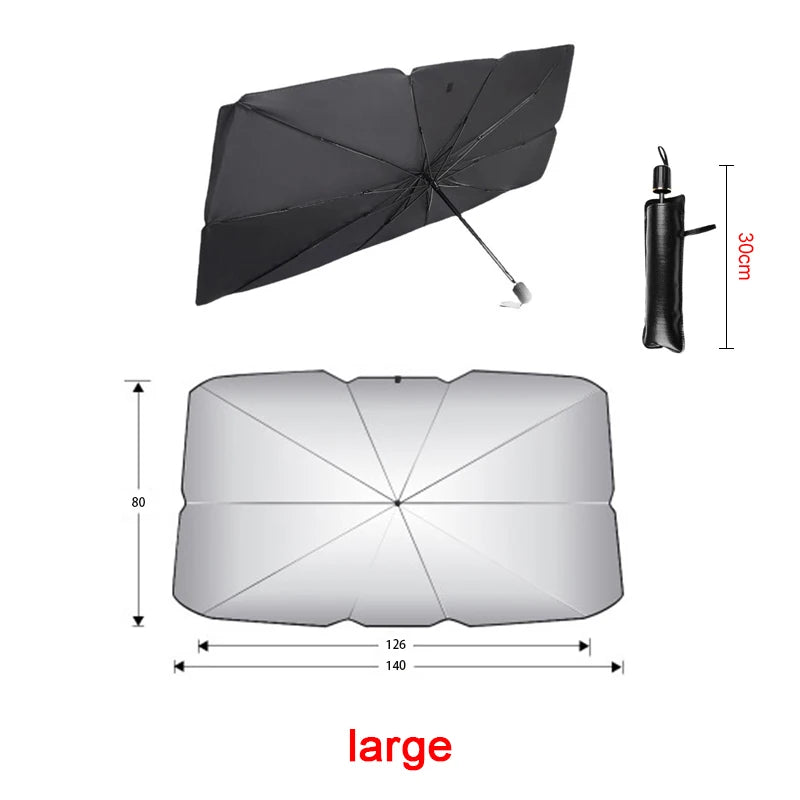 Car parasol Car parasol Retractable parasol Insulated front windshield parasol UV insulated parasol
