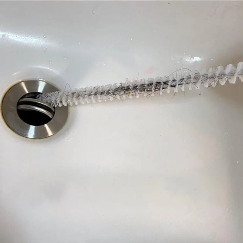 Pipe Dredging Brush Bathroom Sewer Hair Remove Sink Cleaning Brush 45Cm Drain Cleaner Bendable Flexible Cleaning Tools