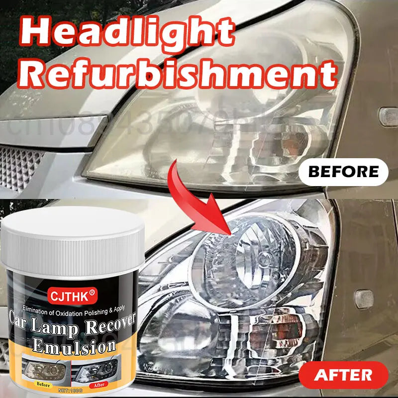 Car Headlight Restoration Polishing Kits Headlamp Scratch Remover Repair Cleaning Paste Remove Oxidation Headlight Polish Liquid