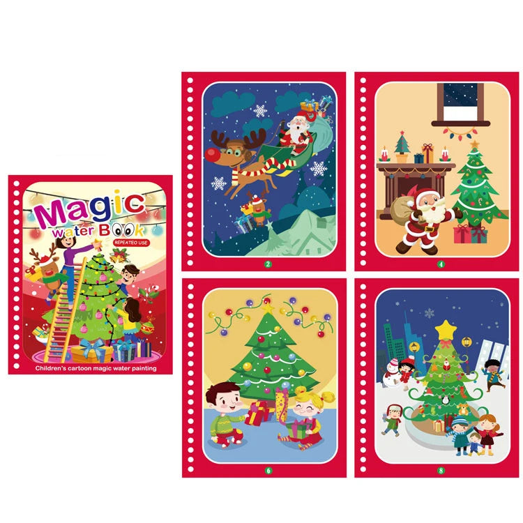 Magical Book Water Drawing Montessori Toys Reusable Coloring Book Magic Water Drawing Book Sensory Early Education for Children