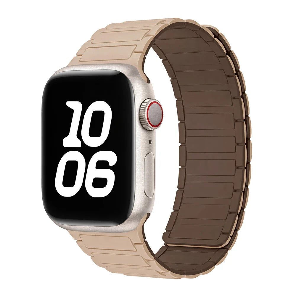 Silicone Strap for Apple Watch 46mm 42mm 49mm 44mm 40mm 45mm 41mm Magnetic Band for IWatch Ultra 2 Series 10 9 8 7 6 SE 5 4 3