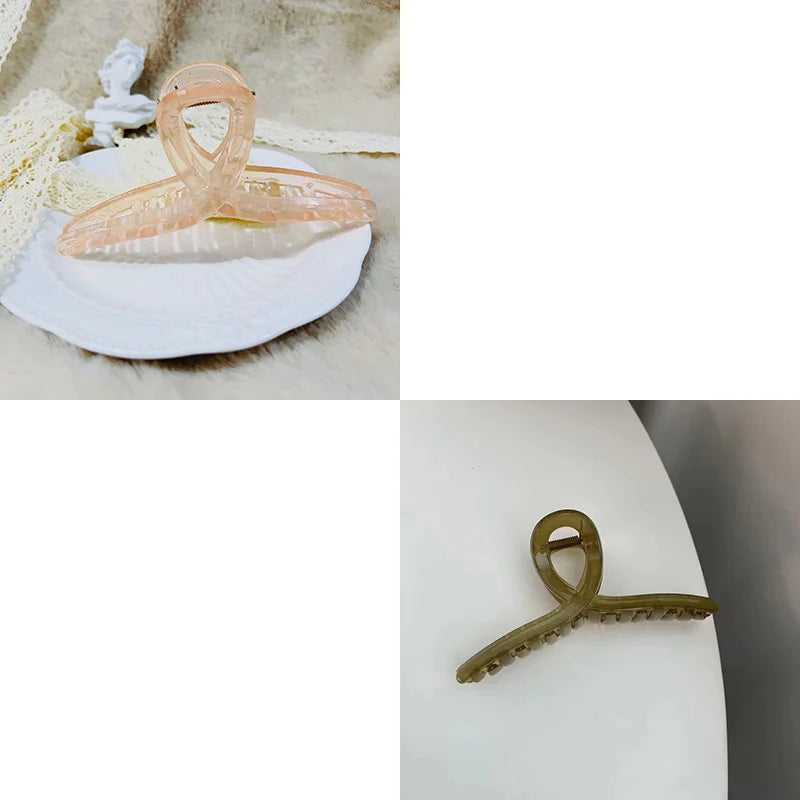 2/4Pcs Women Hair Claw Clip Cross Matte Hairpin Fashion Hairgrips Large Hair Claw Crab Clips Girls Korean Hair Accessories