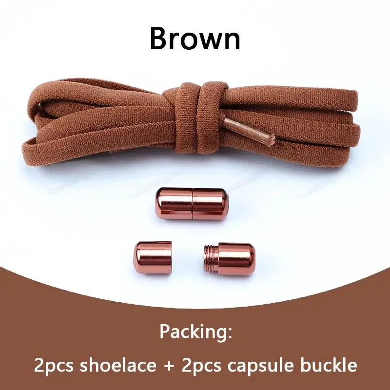 Elastic No Tie Shoelaces Semicircle Shoe Laces for Kids and Adult Sneakers Lazy Shoelace Quick Put on And Take Off Shoe Strings