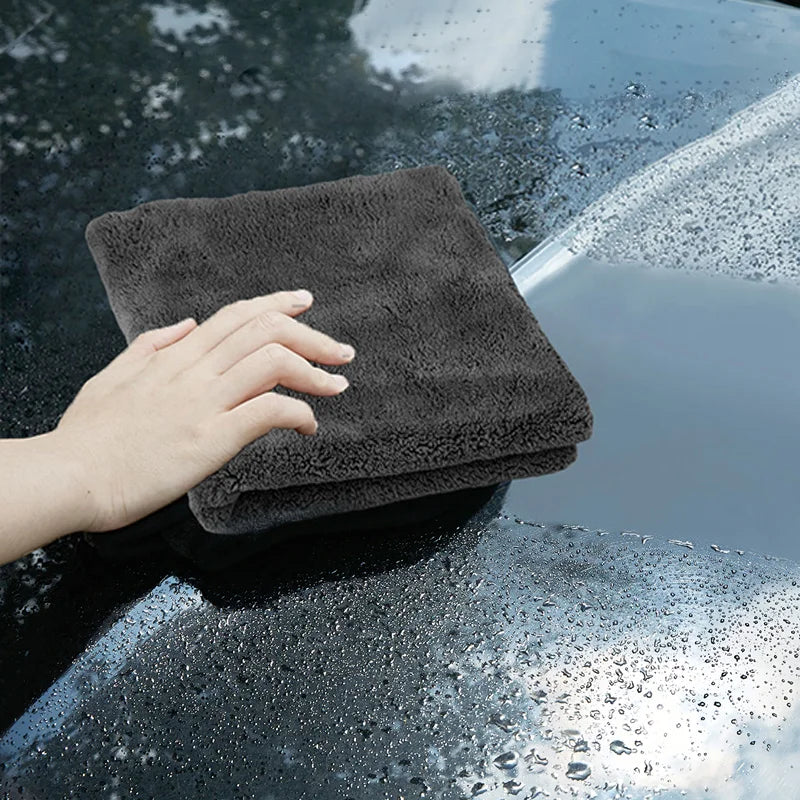 SEAMETAL 40X40cm Microfiber Towels Car Care Washing Thicken Towel Car Detailing Drying Cloth Cleaning Tool Auto Wash Accessories