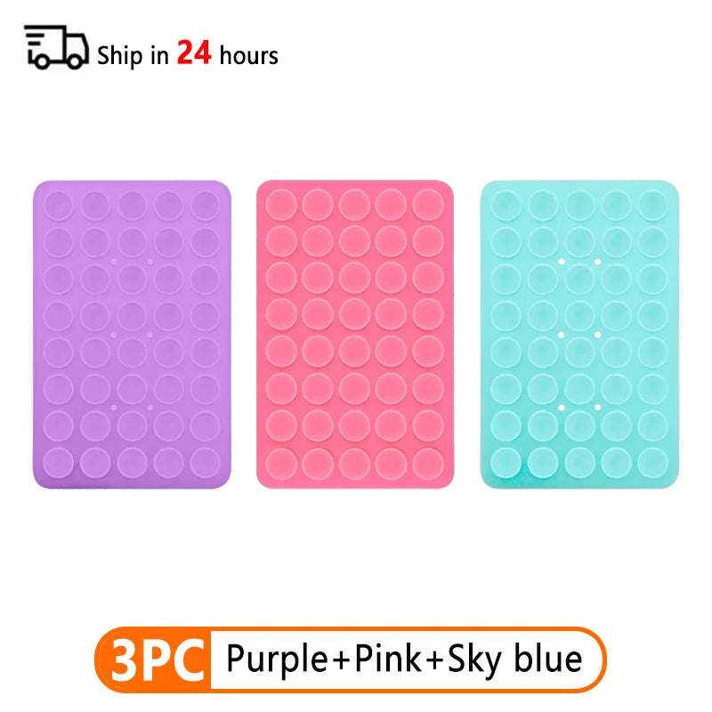 Double Sided Silicone Suction Cup Phone Case Detachable Stand Silicone Rubber Sucker Pad For Selfies And Videos Fixed Pad