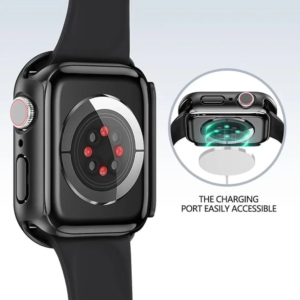 Tempered Glass+Cover For Apple Watch Case 45mm 41mm 44mm 40mm 42mm Screen Protector Apple Watch Accessories Serie10/9/8/7/6/5/SE