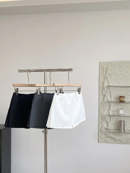 Casual High Waist A-Line  Skirt Pants Women's Summer New Sle Korean Versatile Slimming Anti-Light ort Skirt Pants