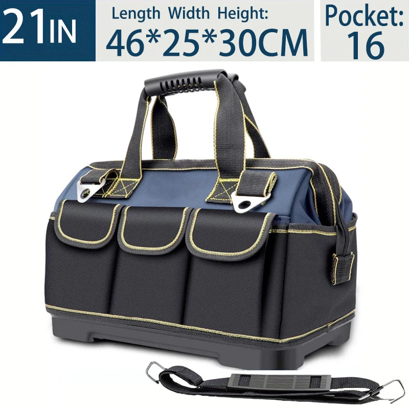 Multifunctional Tool Bag Large Capacity Oxford Canvas Waterproof Bag Thicken Wear-Resistant Tool Repair Storage Electrician Bag