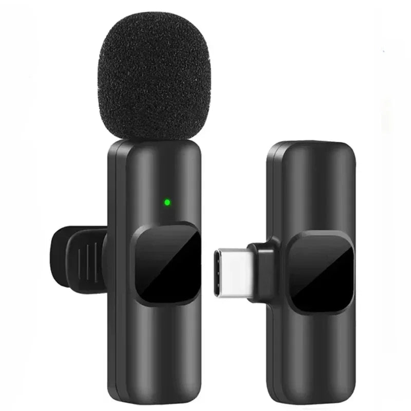 New Professional Wireless Lavalier Microphone for iPhone iPad Laptop Android Live Gaming Video Recording Interview Business Mic