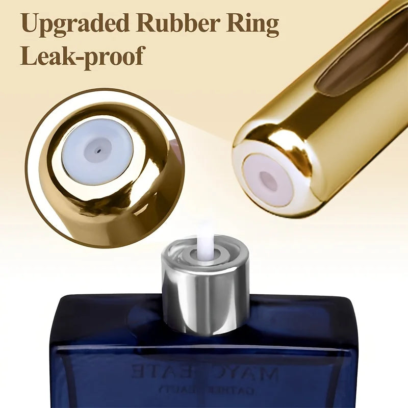 Mini Refillable Perfume Atomizer Aluminum, Travel Perfume Atomizer 5ml, Portable Perfume Dispenser, Refillable Perfume Case Rugg