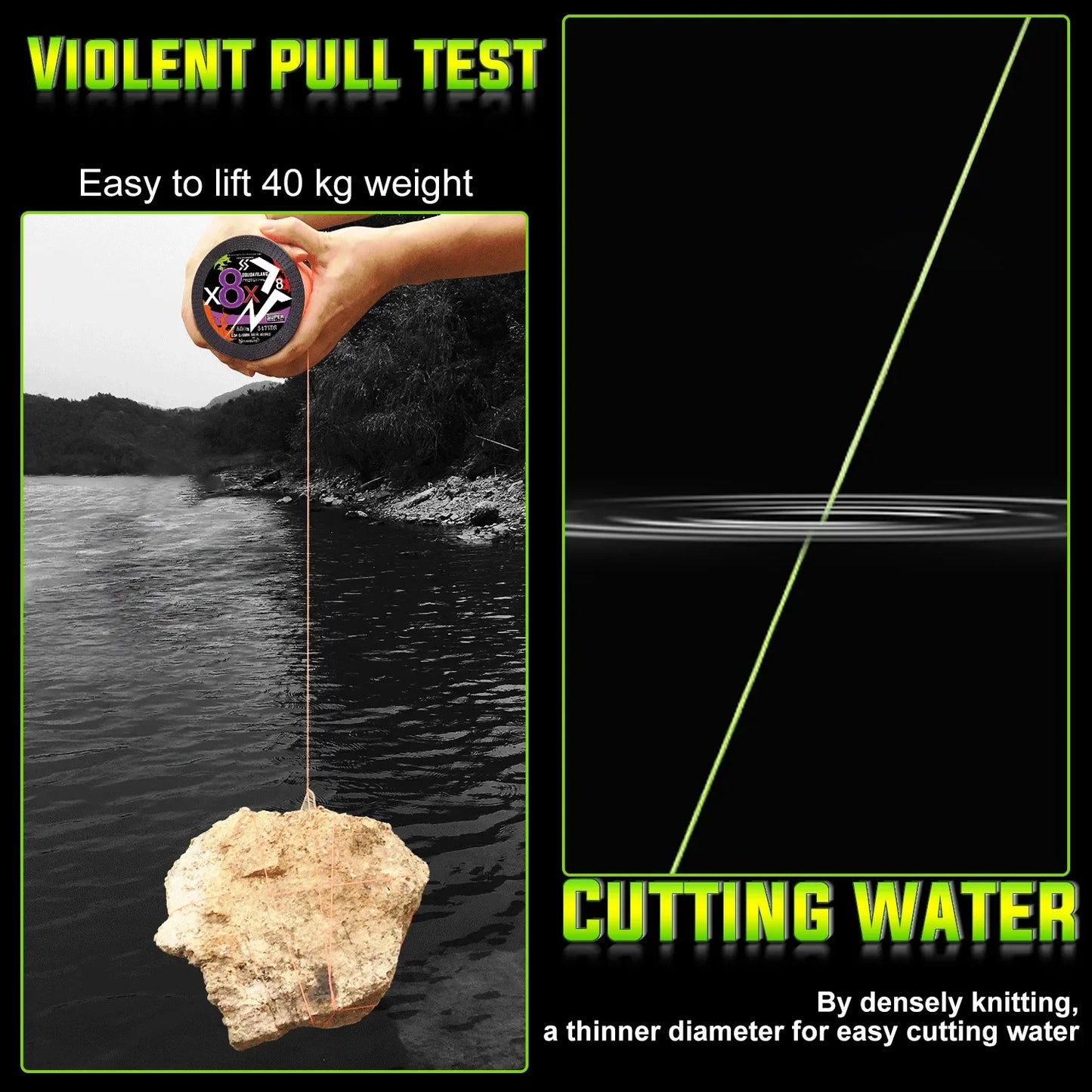 Sougayilang Braided Fishing Line X4 X8 100/300/500 Max Drag 66LB Multifilament PE Line for Bass Pike Carp Fishing Accessories