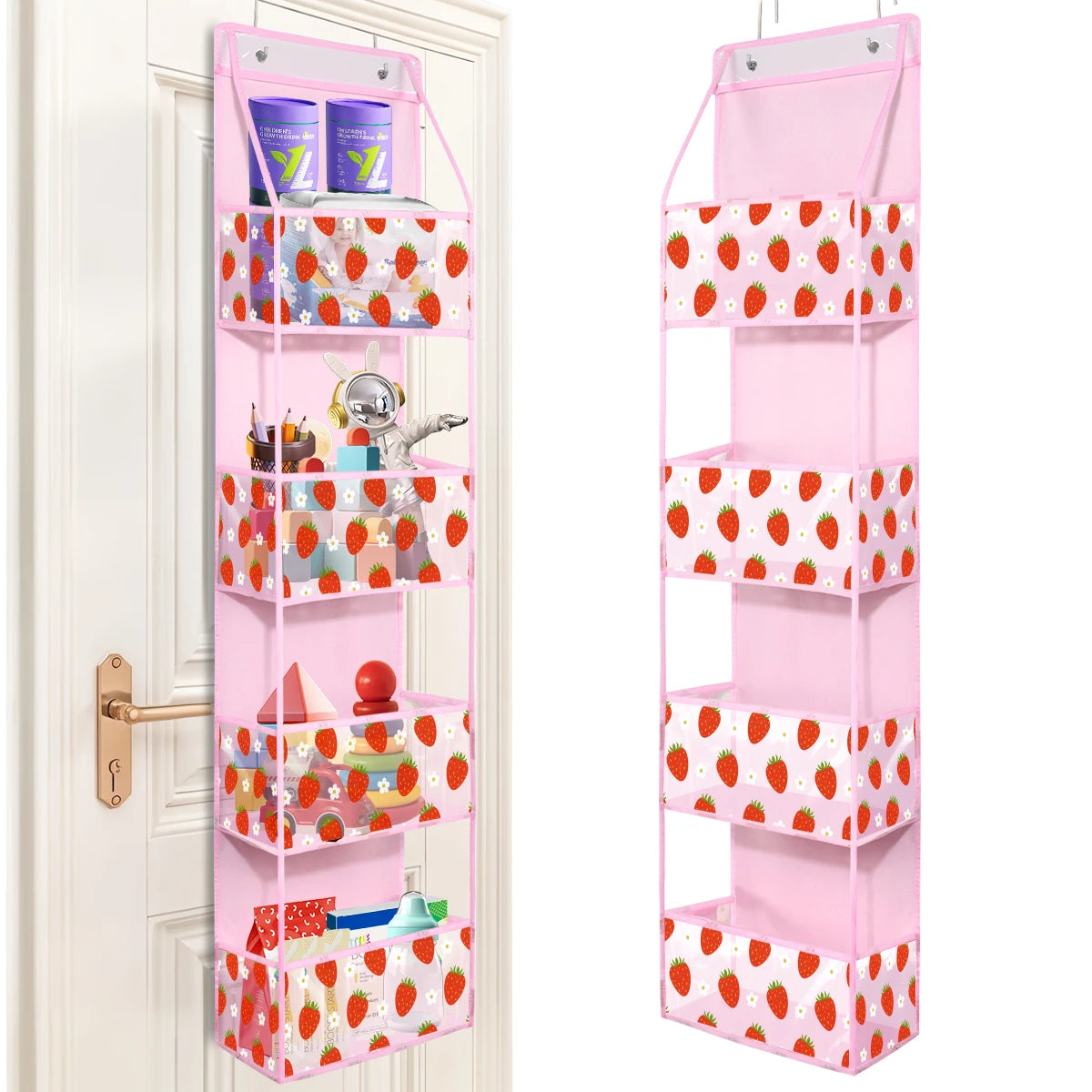 1pc 4 /6Layer Over The Door Hanging Organizer Cosmetics Wall Hanging Storage Organizerfor Nursery Bathroom Closet Bedroom Dorm