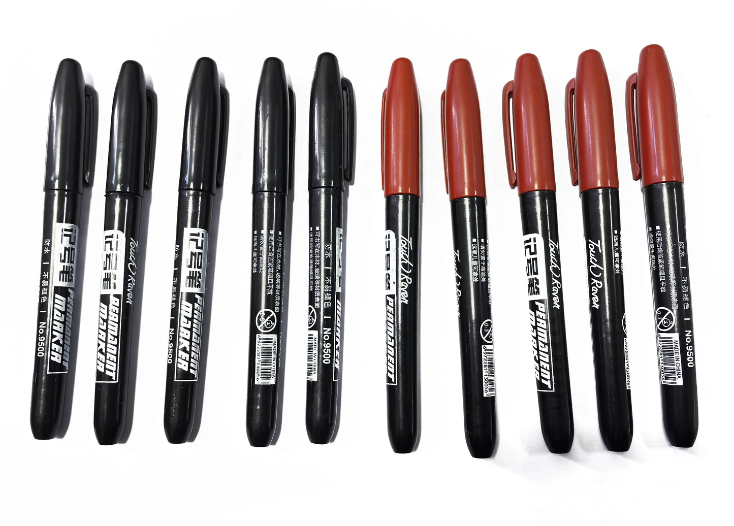 6-20PCs/Set PermanentMarker Pen Fine Point Waterproof Markers Thin Nib Crude Nib Black Blue Red Ink 1.5mm Fine Color Marker Pens