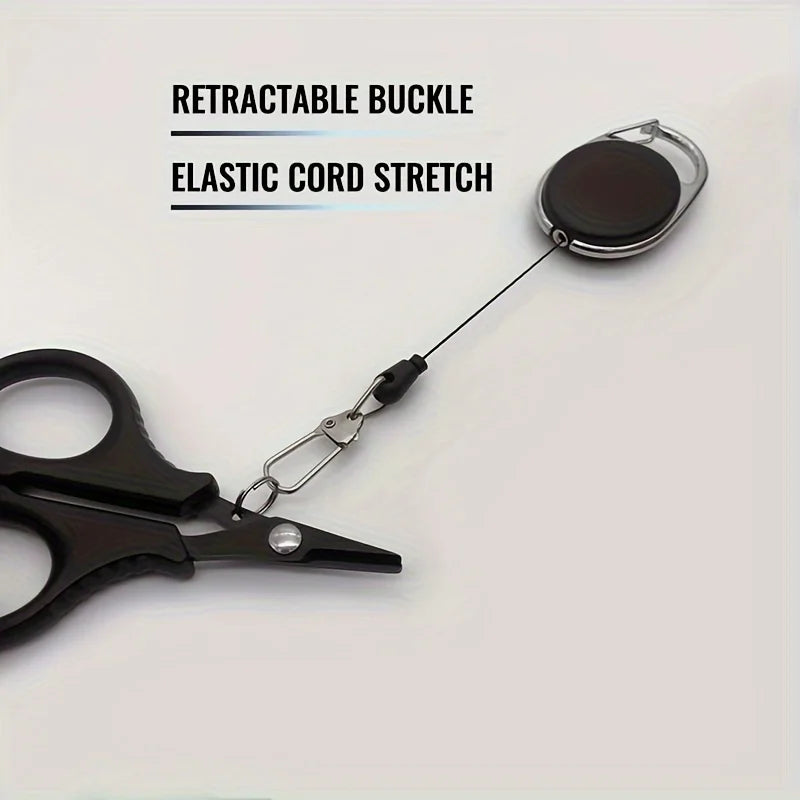 Shawto Titanium Coating Stainless Steel Fishing Scissor Plier Cut PE Braid Line Cutter Plies Carp Fishing Accessories Tools