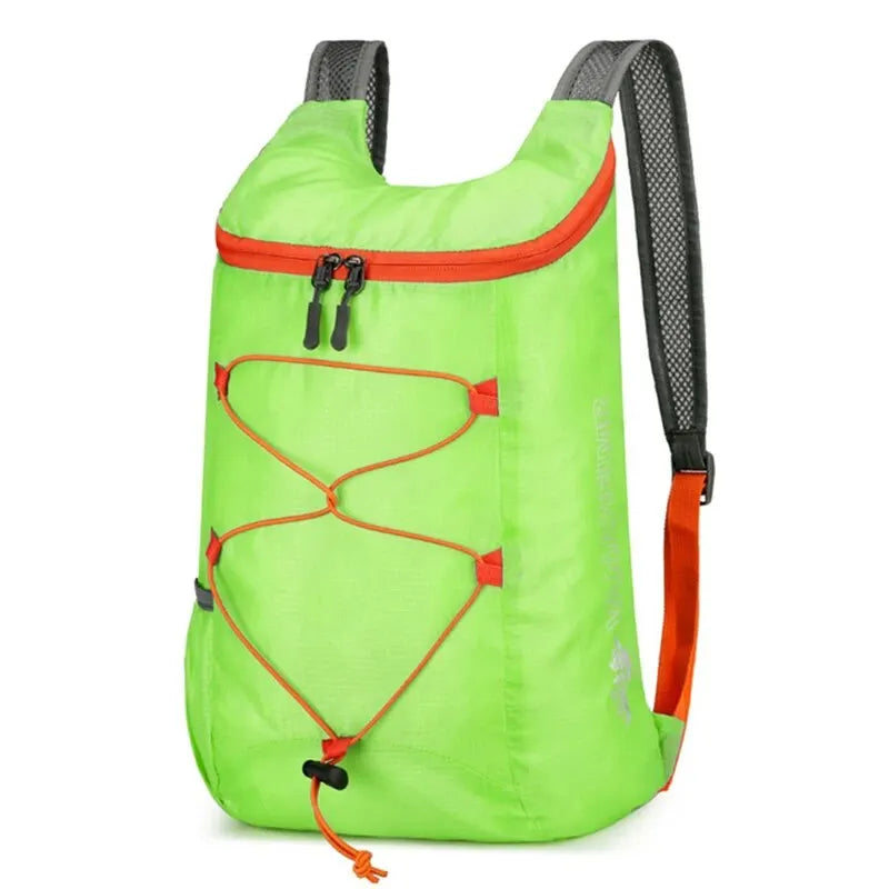 Multifunctional Outdoor Folding Backpack High Density Lightweight Waterproof Nylon Fabric Sports Bag for Camping Hiking Travel