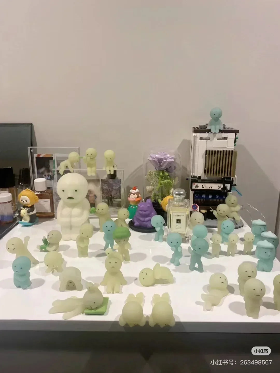 New Hot Sonny Angel Smiski Work Serie Mystery Cute Noctilucent Green Doll Action Figures Cartoon Desktop Blind Box Xmas Gift Toy