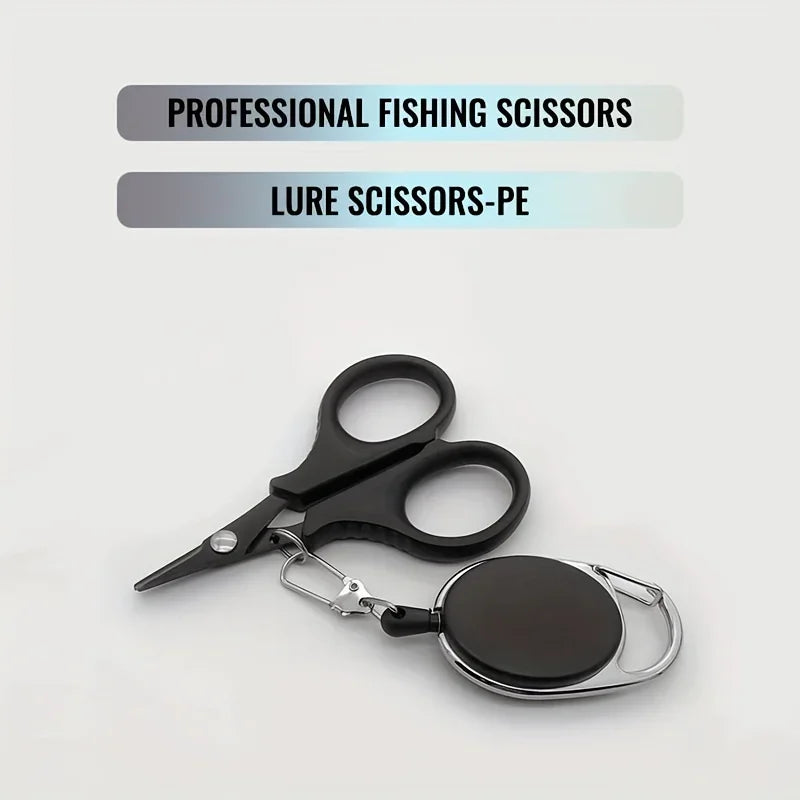 Shawto Titanium Coating Stainless Steel Fishing Scissor Plier Cut PE Braid Line Cutter Plies Carp Fishing Accessories Tools