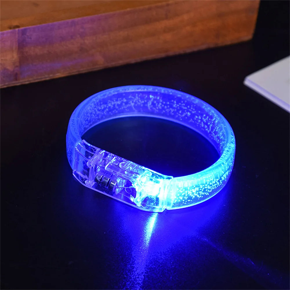Night LED Battery Light-emitting Bracelet Colorful LED Entertainment Cheering Props Running Led Bracelet Bar Party