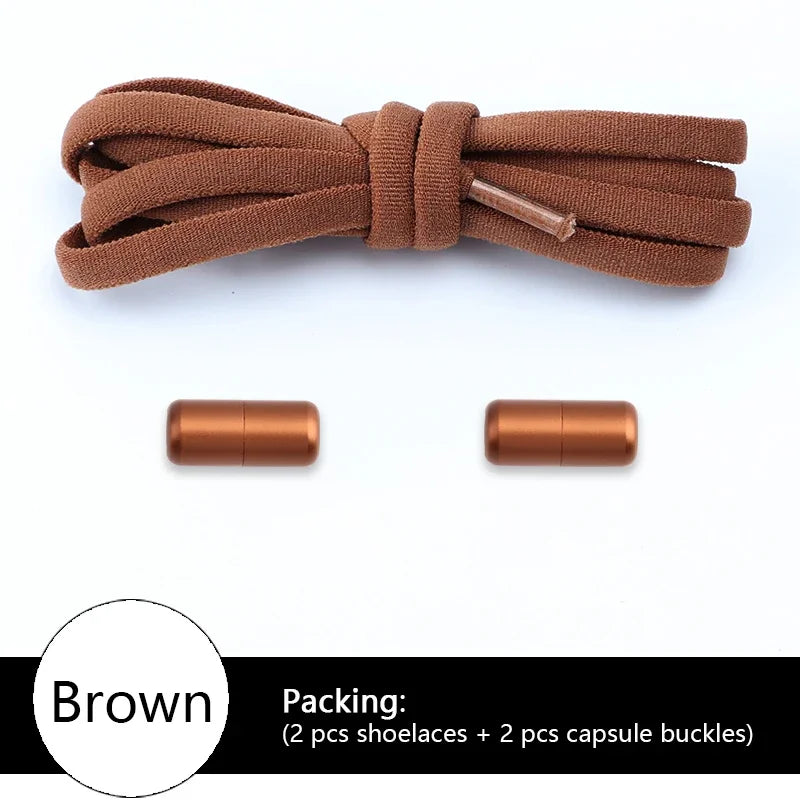 NEW Colorful Options Elastic laces Sneakers No tie Shoelace for Sports Round Shoelaces without ties Kids Adult Shoes Accessories