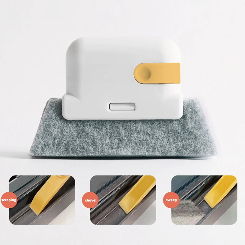 2-in-1 detachable window slot cleaning brush door and window groove glass window slot dead angle brush window sill seam