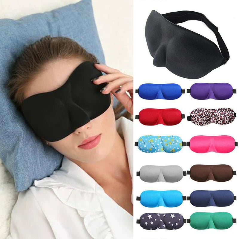 3D Sleeping Eye Mask Travel Rest Aid Eye Cover Patch Paded Soft Sleeping Mask Blindfold Eye Relax Massager