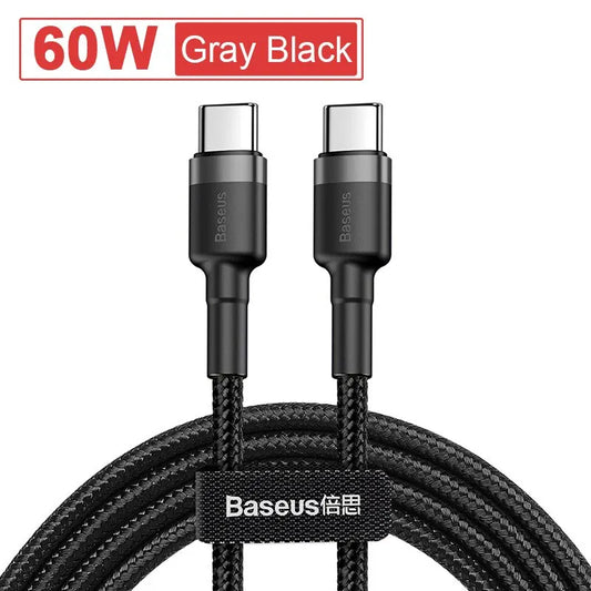 Baseus USB Type C To USB C Cable For iPhone 17 16 100W/5A PD Fast Charging Charger Cord For Macbook Xiaomi Samsung Type-C Cable