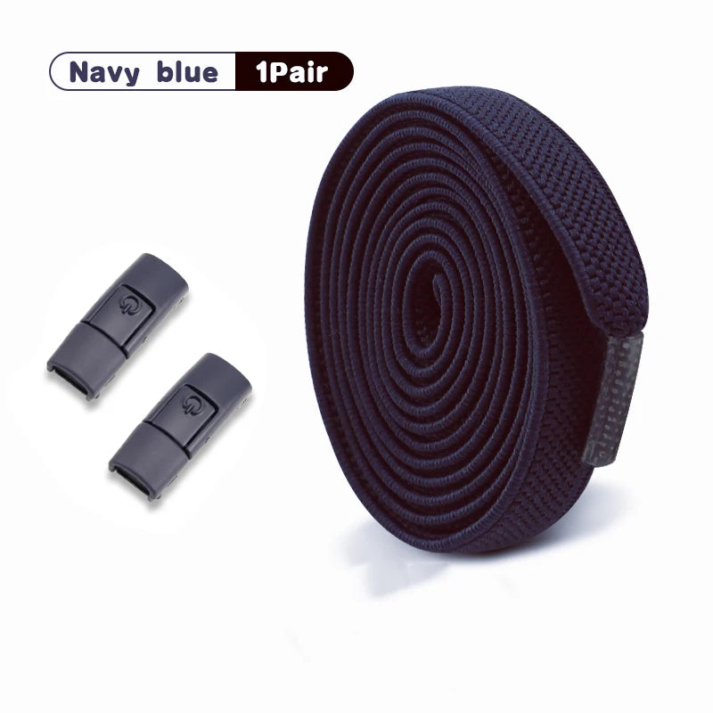 Elastic Laces Sneakers Tennis No Tie Shoe laces Lock Shoelaces without ties Kids Adult Shoelace Shoes Accessories 1Pair/2Pair