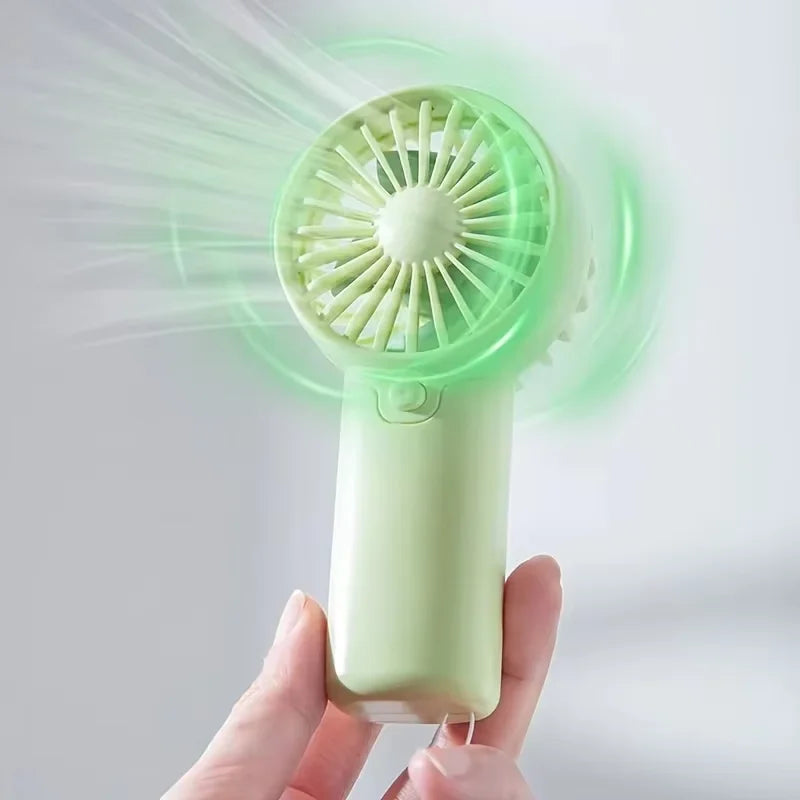 Noise Free Rechargeable Mini Fan For Silent Cooling Experience Lightweight Portable Mini Pocket Fan white
