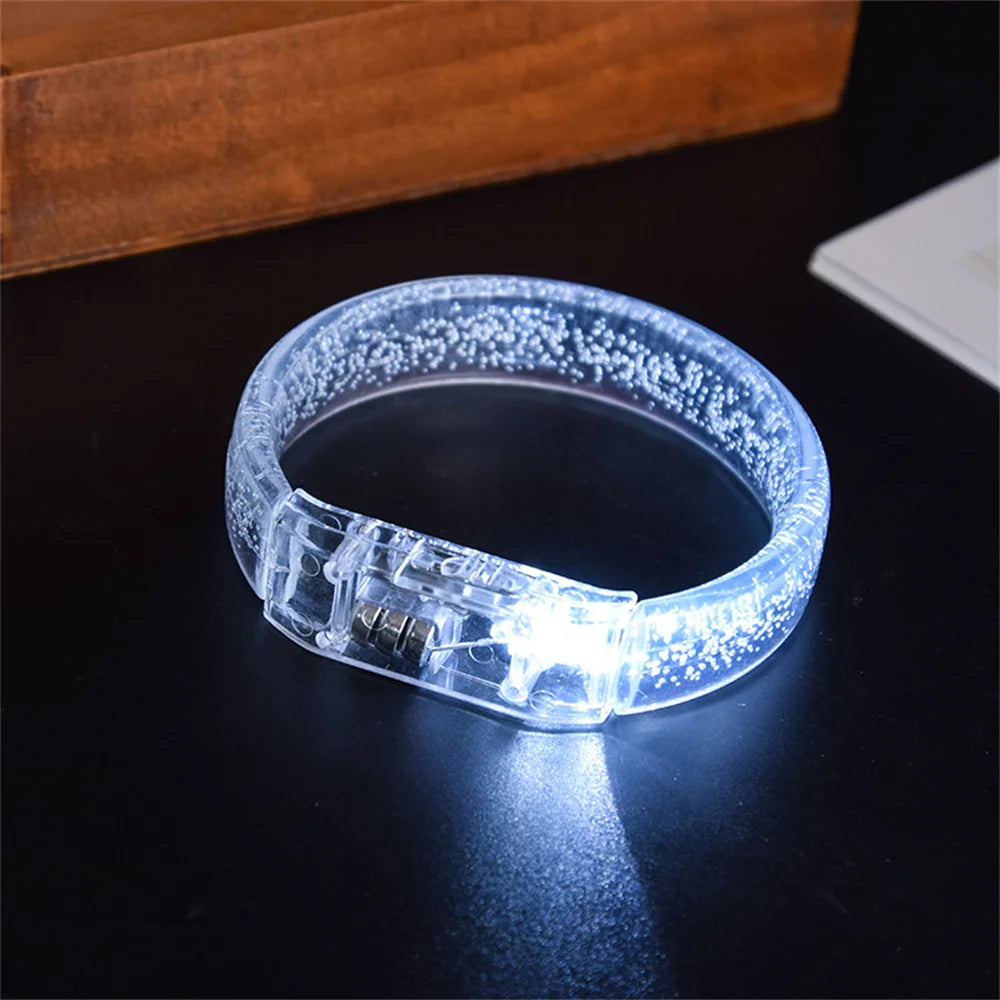Night LED Battery Light-emitting Bracelet Colorful LED Entertainment Cheering Props Running Led Bracelet Bar Party