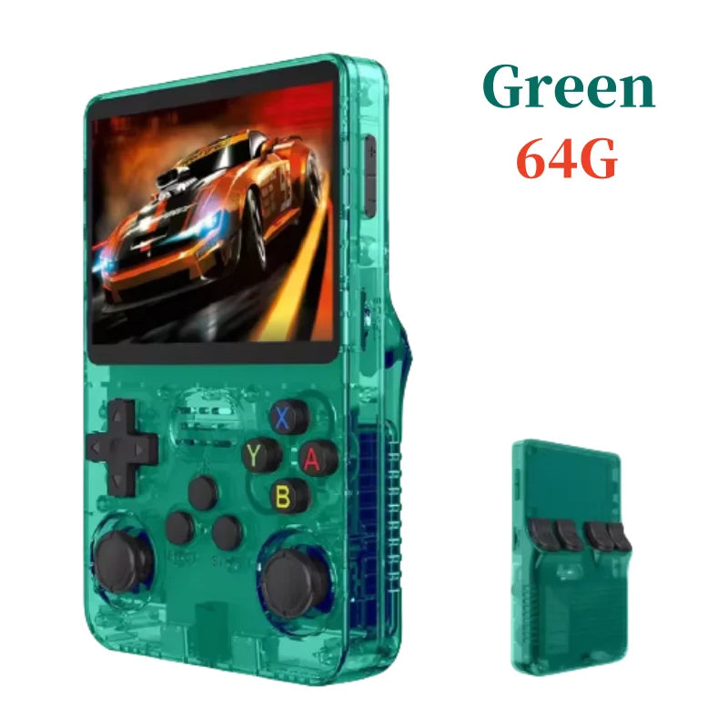 R36S Retro Handheld Video Game Console Linux System 3.5 Inch IPS Screen Portable Player 64GB GamesMultiple colors are available