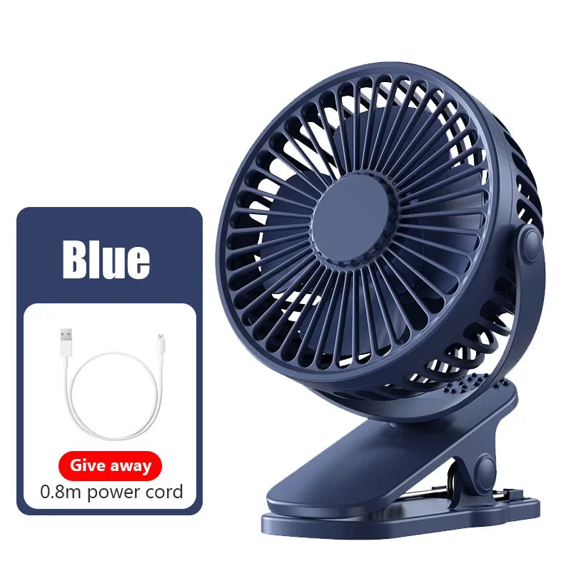 Desktop Hang Clip Fan Rechargeable Portable Air Circulator Ceiling Electric fan Camping Fans With LED Light Clip-on Air Cooler
