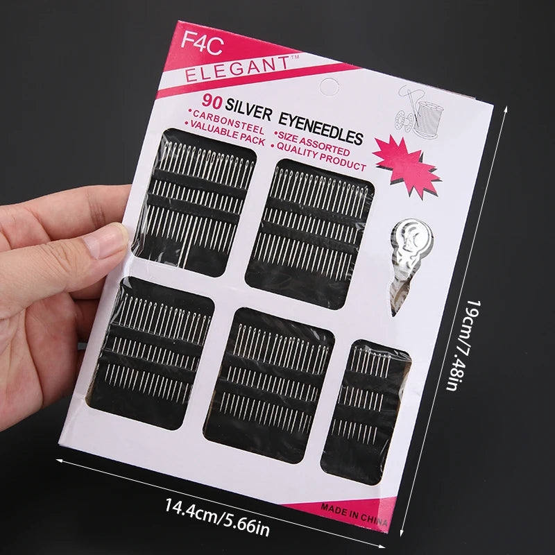 18/23/55/60/70/80/90pcs Stainless steel large eye hand sewing needle, used for sewing clothes embroidery needles
