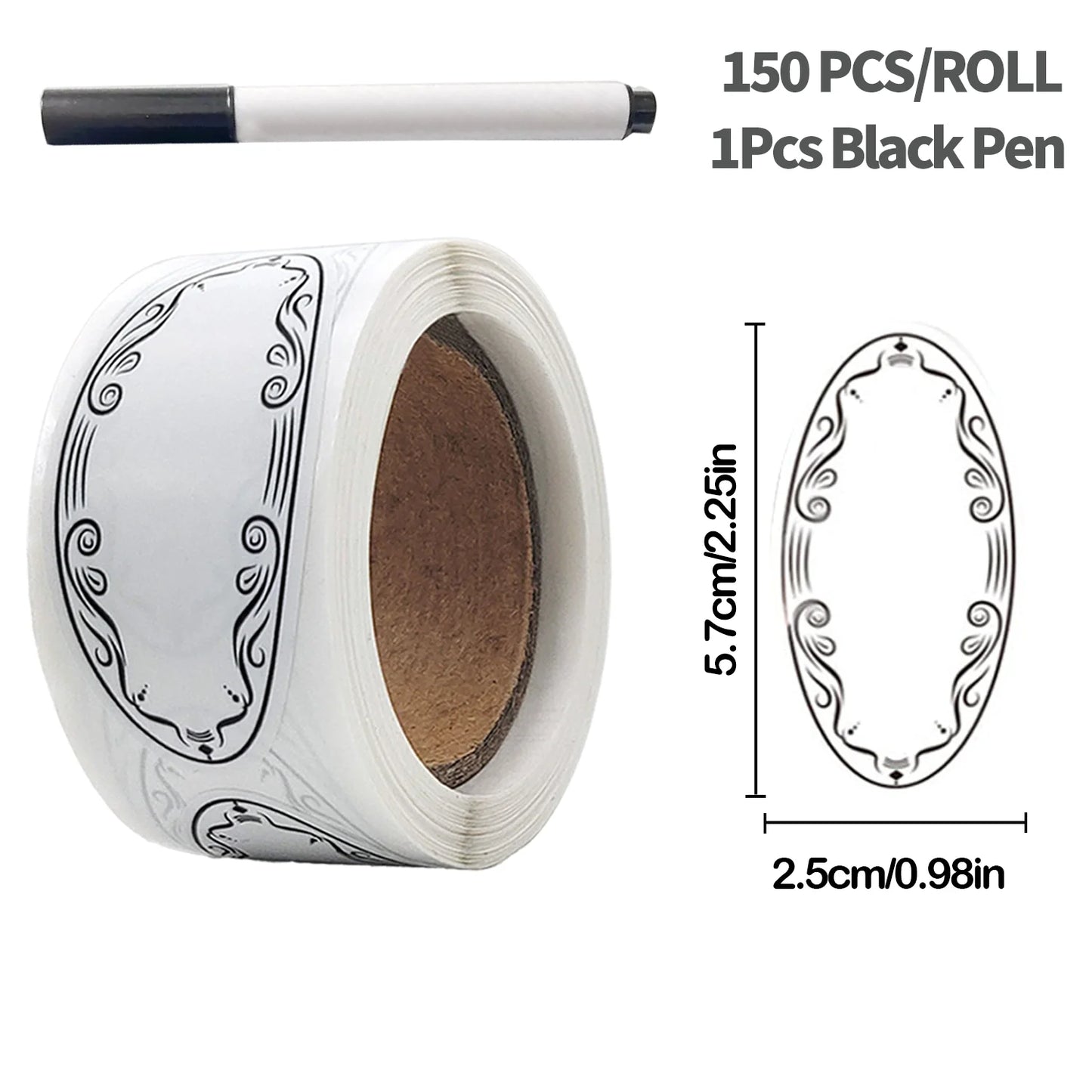 150Pcs/Roll Beverages Fruits Vegetables Fridge&Freezer Storage Organizer Stickers Food Safe Date Catalog 1*2.25inch for Kitchen