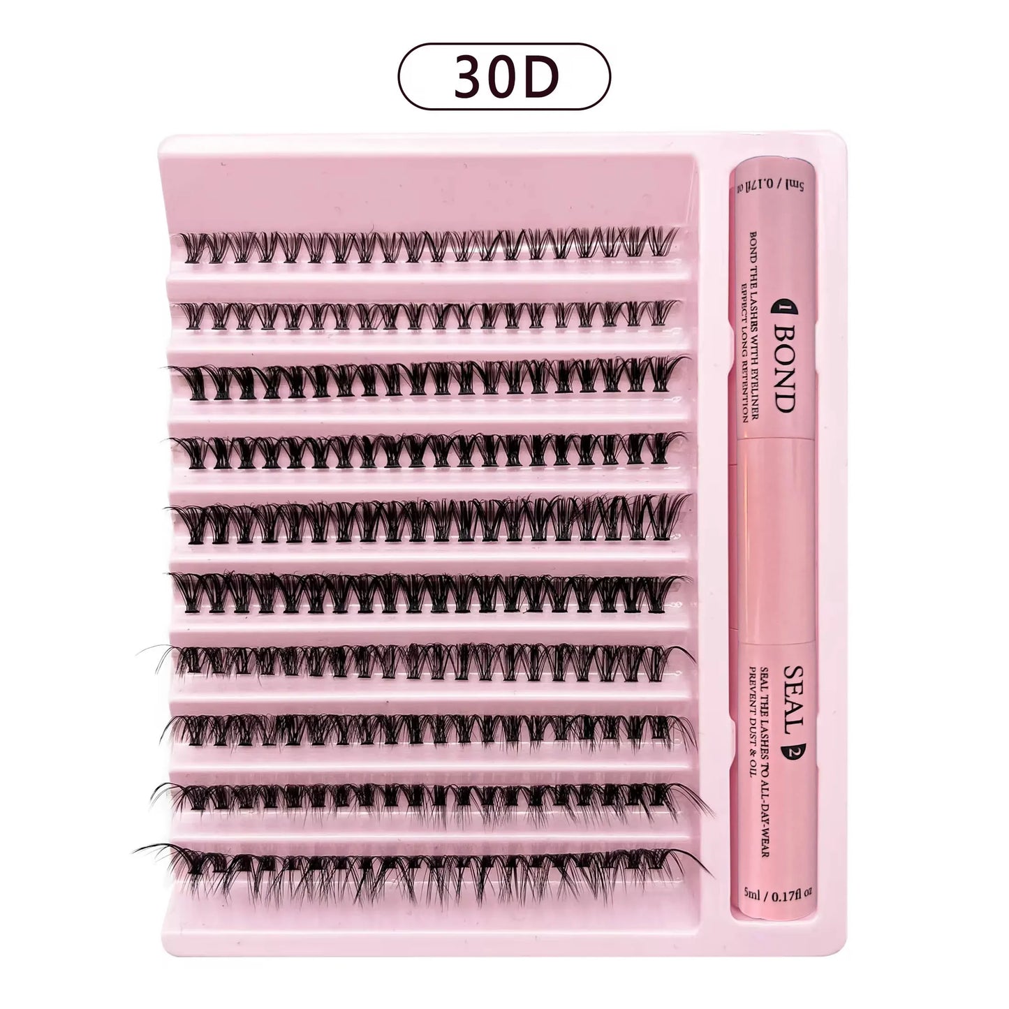 Lashes Clusters Set Extensions Kit Fake eyelashes Mix Lash Clusters with Lash Bond Seal and Lash Applicator Tool Makeup