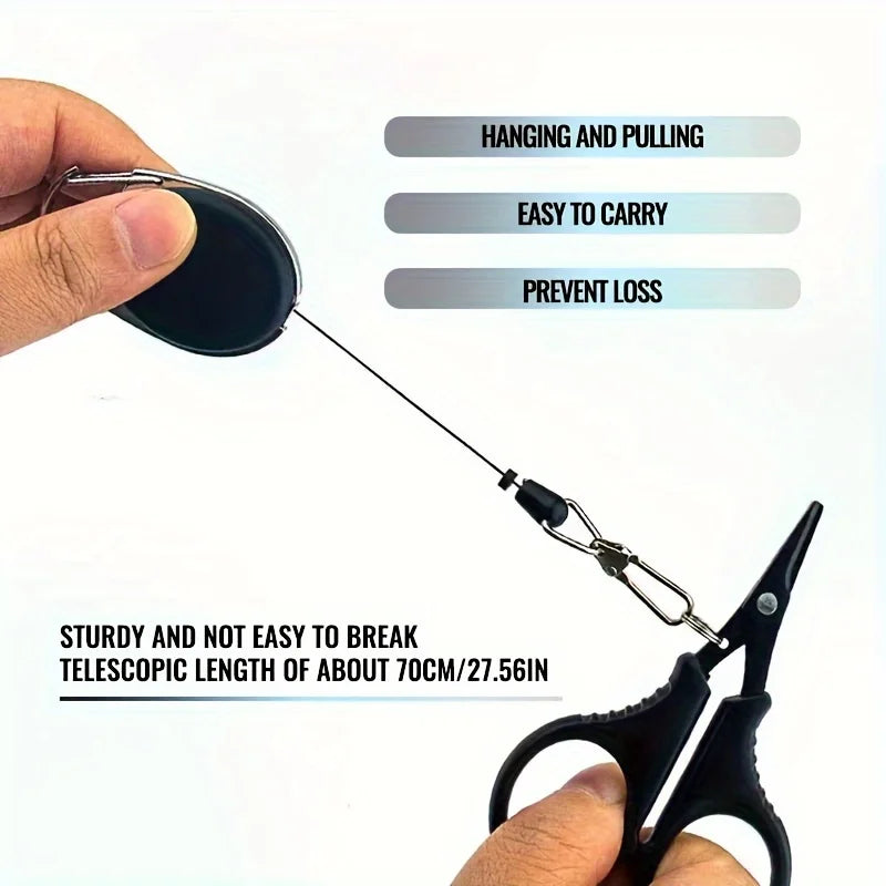 Shawto Titanium Coating Stainless Steel Fishing Scissor Plier Cut PE Braid Line Cutter Plies Carp Fishing Accessories Tools