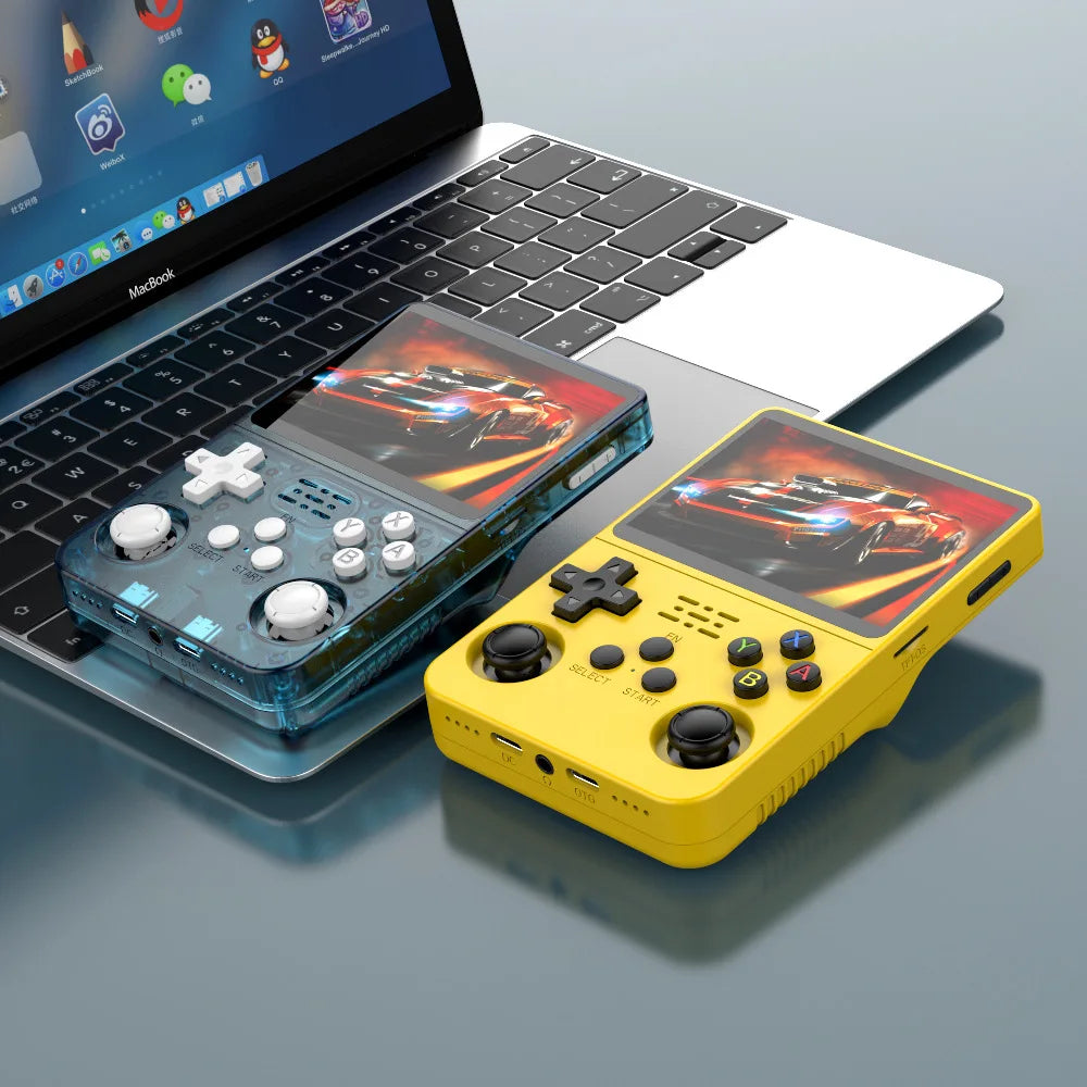 R36S new retro game console 3.5-inch Linux open-source system portable handheld game console with 128GB large memory