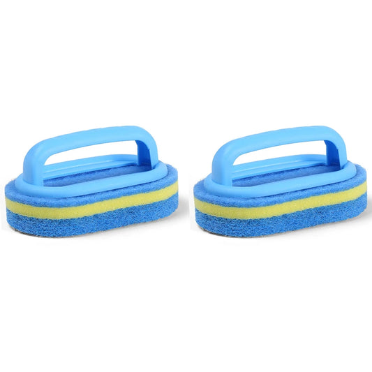 Sponge Cleaning Brush With Handle Bathtub Tile Scrub Brush Kitchen Bathroom Cleaning Sponge Brush Household Cleaning Supplies