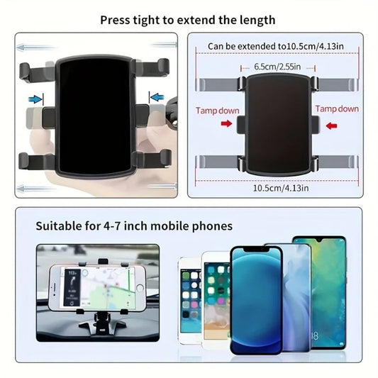 Universal Car Phone Holder For iPhone Samsung Xiaomi Stand Dashboard Car Clip Mount GPS Bracket Car Mobile Phone Support in Car