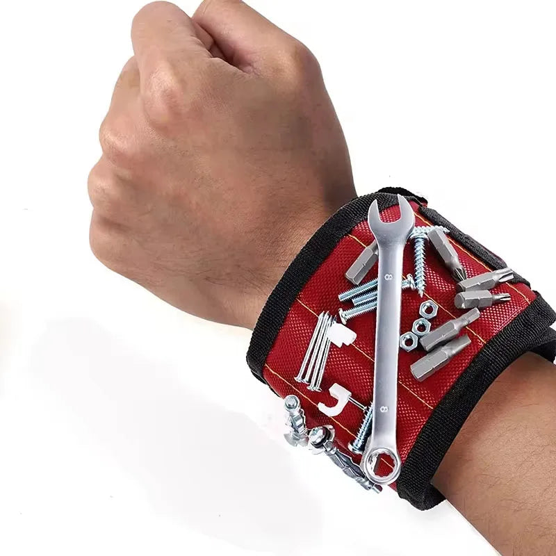 Powerful magnetic tool magnetic wristband - used to secure screws, nails, drill bits, and strong magnetic wrist tool kits parts