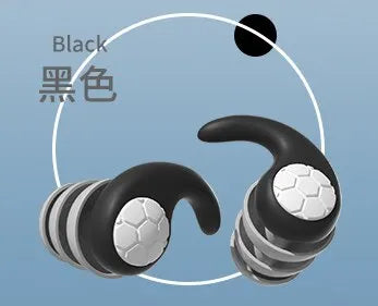 1 Pair of Soft Silicone Earplugs with Noise Cancellation, Waterproof, Comfortable To Wear, Suitable for Sleeping and Swimming