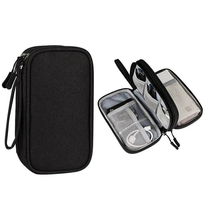 Portable Travel Digital Product Storage Bag Organizer Multi-layer Headset Cable Bag Charging Treasure USB Data Cable Bag