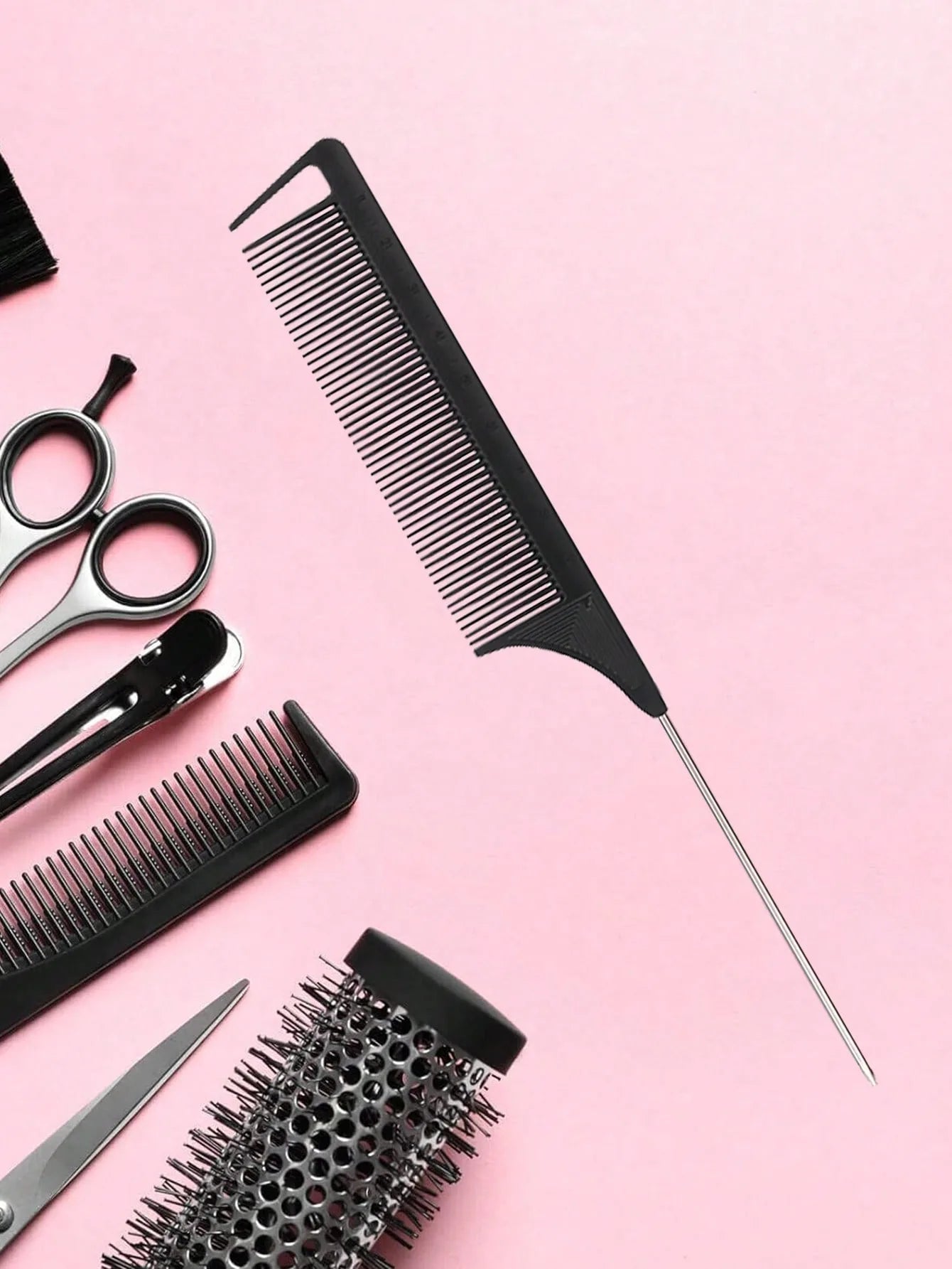 stainless steel pointed tail hair professional hair comb hair brush salon hair styling tool hair comb Special for real hair wigs