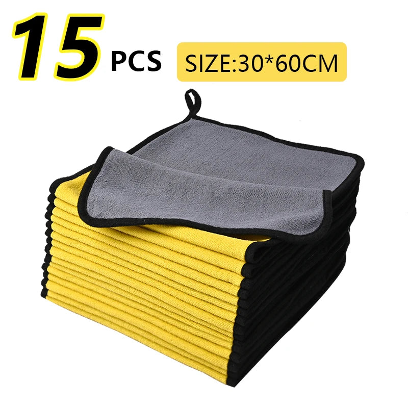 5/10/15/20pc Microfiber Car Cleaning Towel/ Multipurpose High Water Absorption Car Wash Towel/ Kitchen Cleaning Washing Cloth