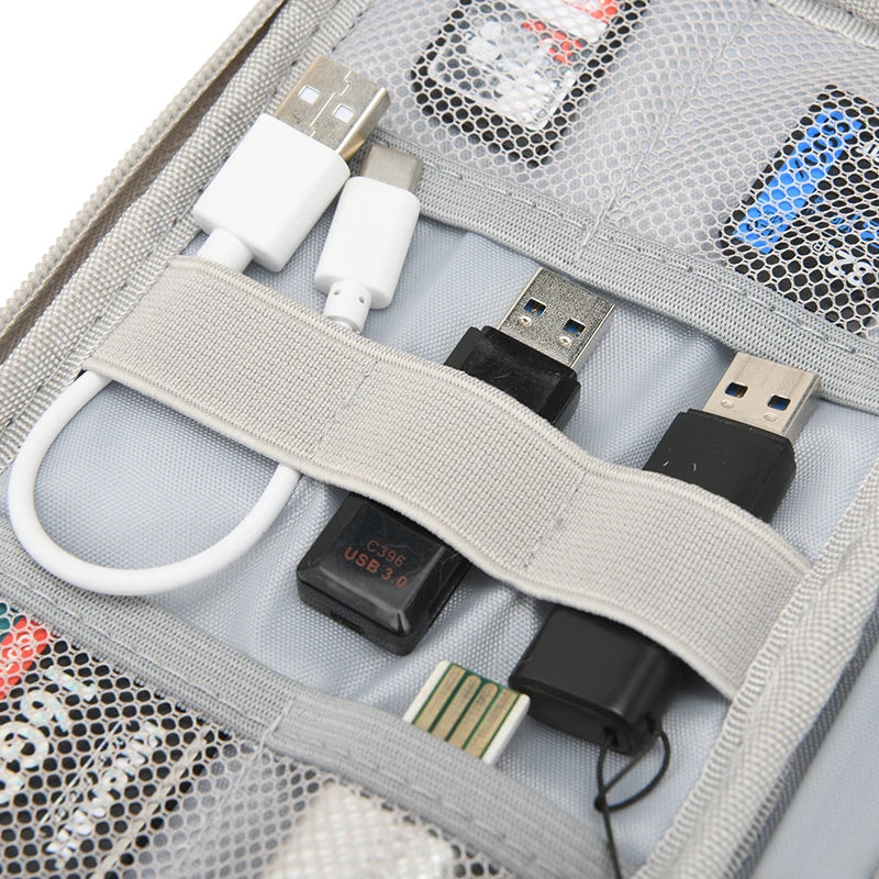 Travel Portable Digital Product Storage Bag: USB Data Cable Organizer, Headset Charging, and More in a Compact Treasure Box Bag