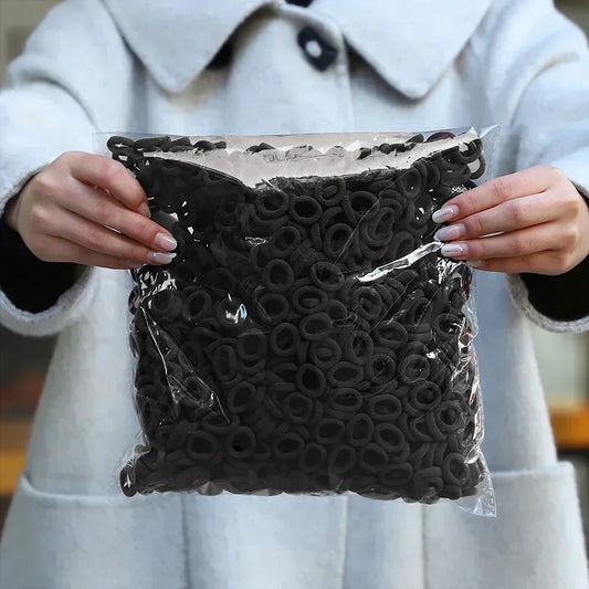 50Pcs/bag Colorful Basic Nylon Ealstic Hair Ties for Girls Ponytail Hold Scrunchie Rubber Band Kid Fashion Hair Accessories