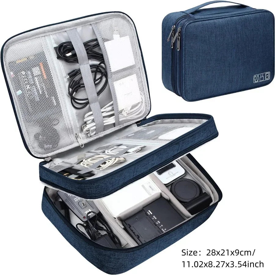 Travel Multi-function Cable Winder Charger Organizing Bag Miscellaneous Items Storage Box