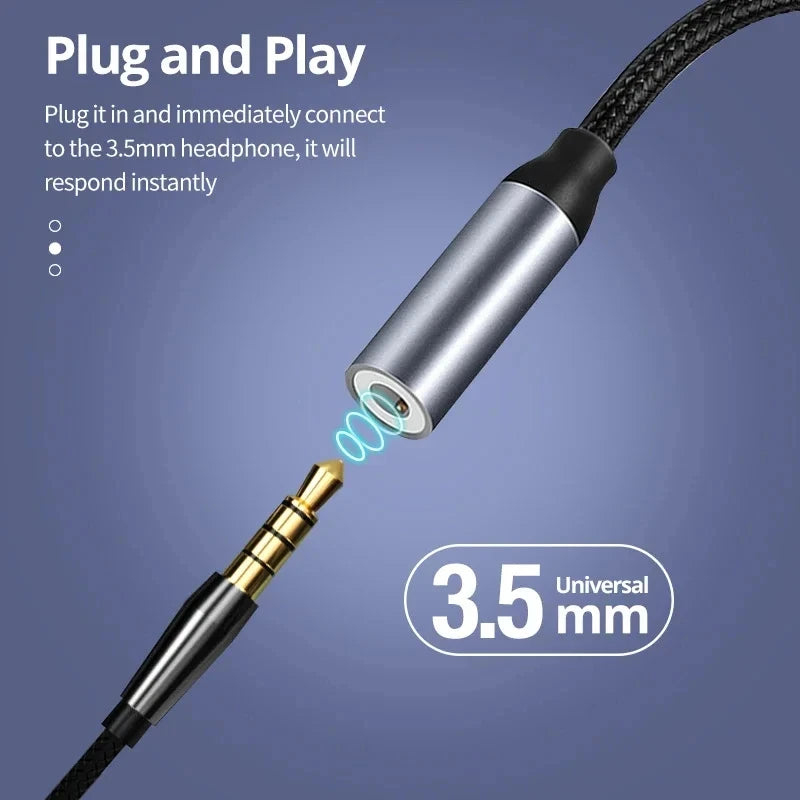 USB C To 3.5mm Female Headphone Jack Adapter Type C Aux Audio Cable Adapter For Samsung Galaxy Huawei Xiaomi iPad Pro Cell Phone