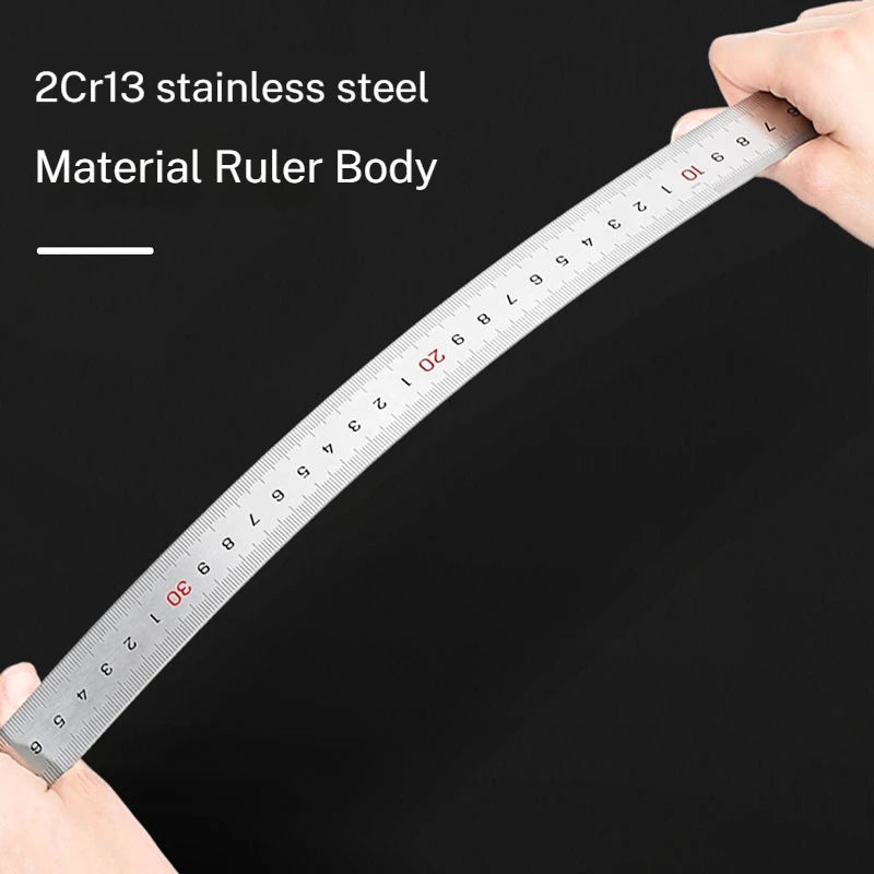 Deli Stainless Steel Ruler for Students And Woodworkers Straight Edge Measuring Tool for Drawing And Drafting 15/20/30/50cm